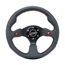 DUAL BUTTON STEERING WHEEL LEATHER