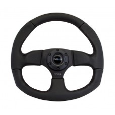 FLAT BOTTOM STEERING WHEEL LEATHER - LEATHER