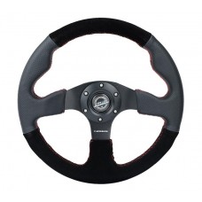 RACING STEERING WHEEL SUEDE - SUEDE- LEATHER