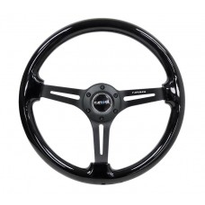 350MM 3in DEEP DISH WITH SLITS WOOD GRAIN - BLACK - BLACK