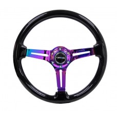 350MM 3in DEEP DISH WITH SLITS WOOD GRAIN - BLACK - NEOCHROME