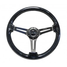 350MM 3in DEEP DISH WITH SLITS WOOD GRAIN - GALAXY - BLACK