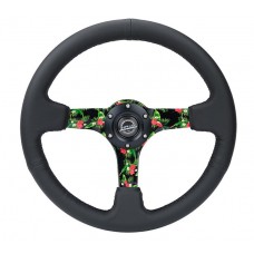 350MM DEEP DISH STEERING WHEEL LEATHER - TROPICAL