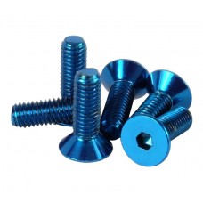 STEERING WHEEL SCREWS - BLUE FLAT