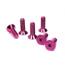STEERING WHEEL SCREWS - PINK FLAT