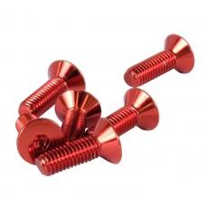 STEERING WHEEL SCREWS - RED FLAT